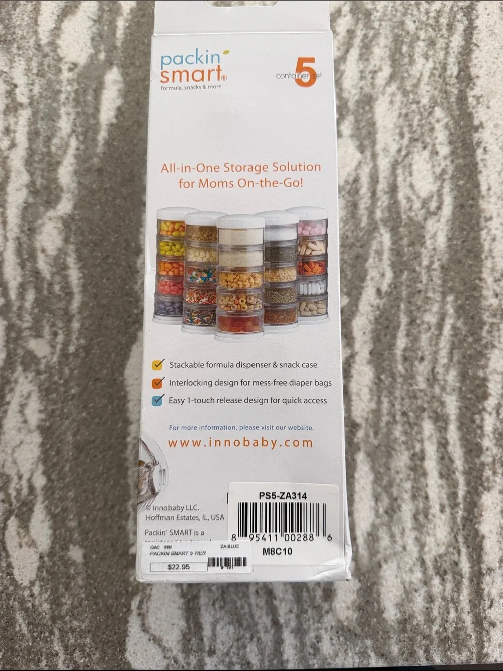 Packin' Smart Stackable Snack & Formula Storage - Blue